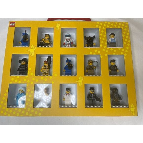 Various Lego Minifigures 2010-2015 Series in Display Case Boxer Cave Man Woman - Picture 2 of 8